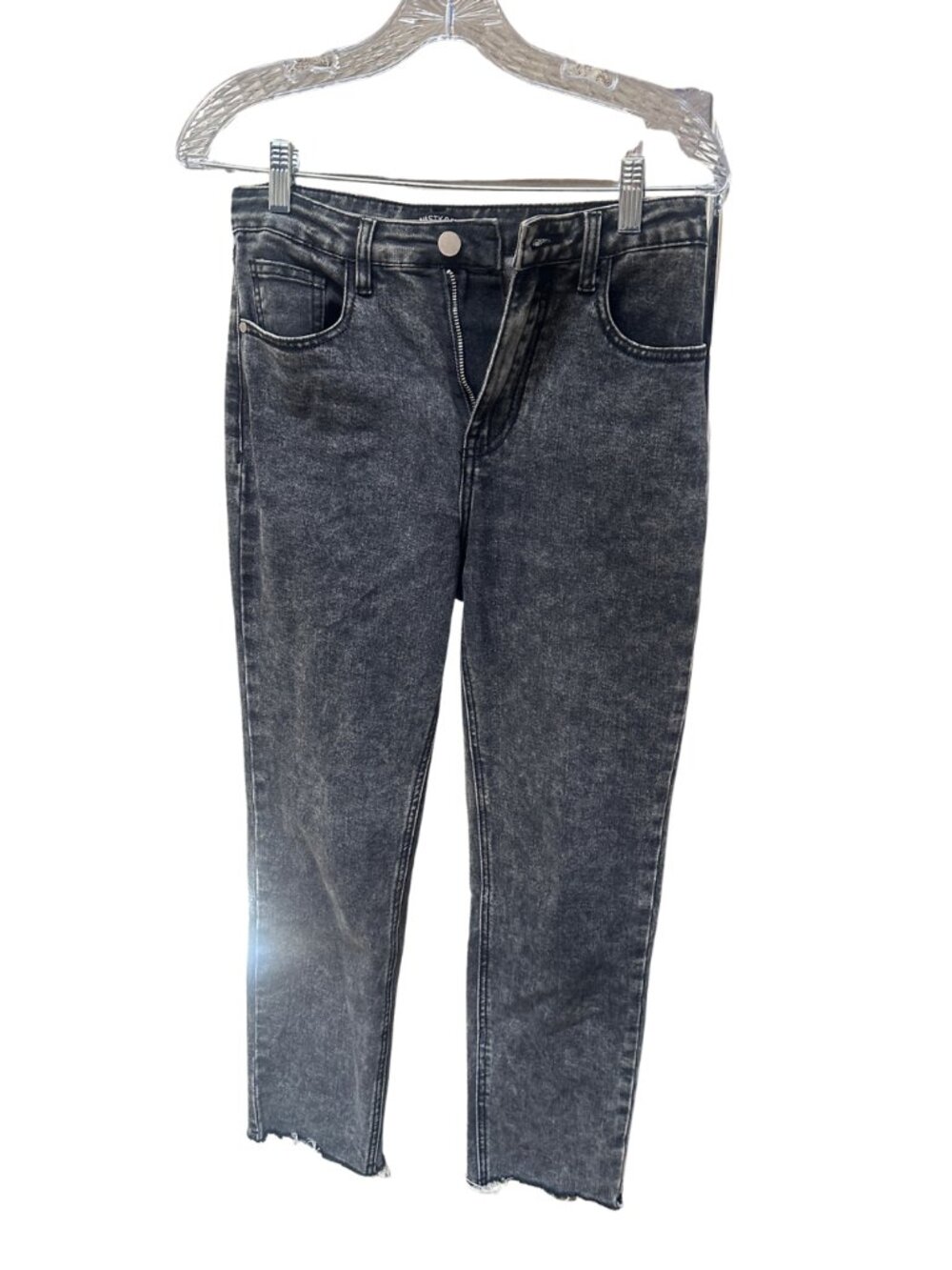 Nasty Gal Gray Black Bootcut Jeans - Misses 34